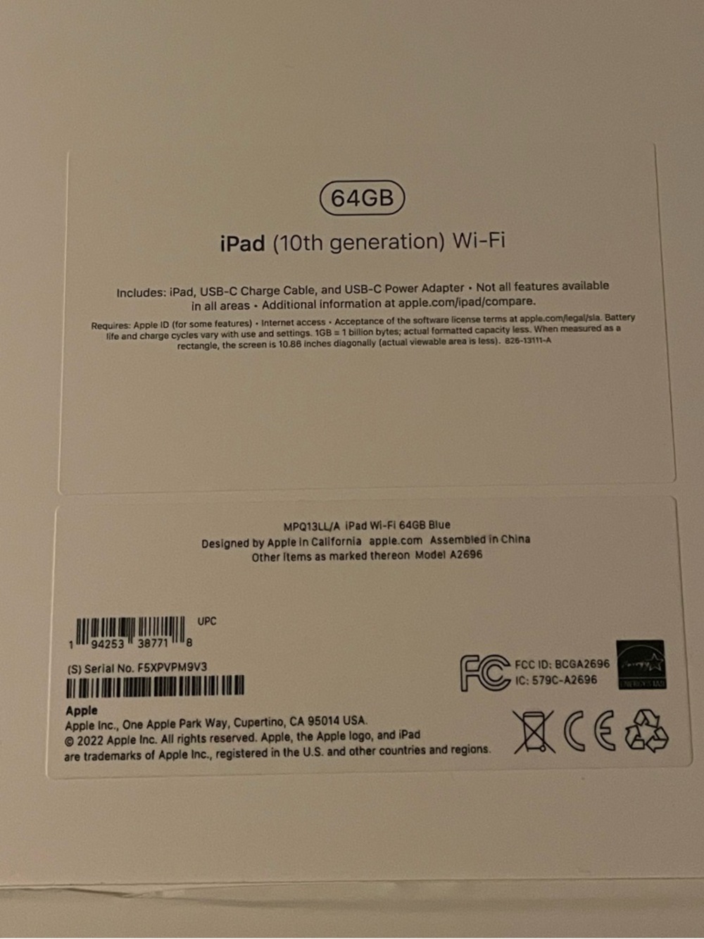 Apple iPad 10th Generation 64 GB Blue - Picture 6 of 6